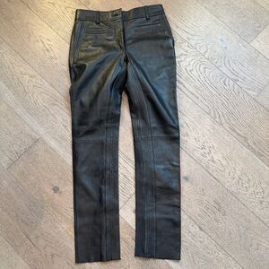 Zara SRPLS Black 💯 real Leather Pants